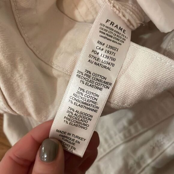 Frame Le Original high rise straight button fly jeans au natural 26 - Picture 12 of 16